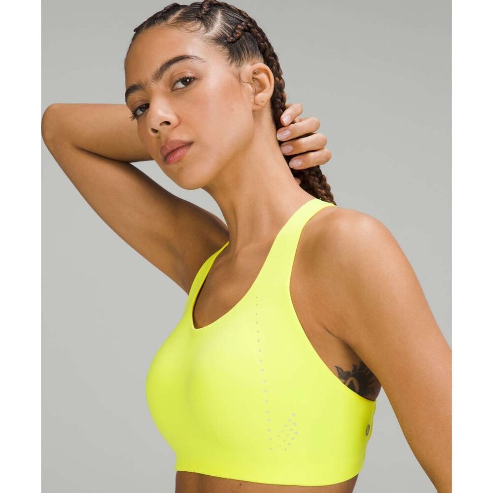 Lululemon Airsupport Bra High Support DD Cups Electric Lemon Ultralu™ Fabric Lig